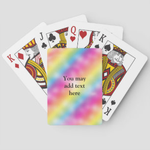 Soft Rainbow Colour & Sparkle Playing Cards