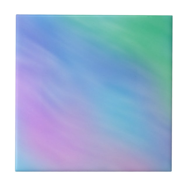 Soft Rainbow Coloured Sky Tile (Front)