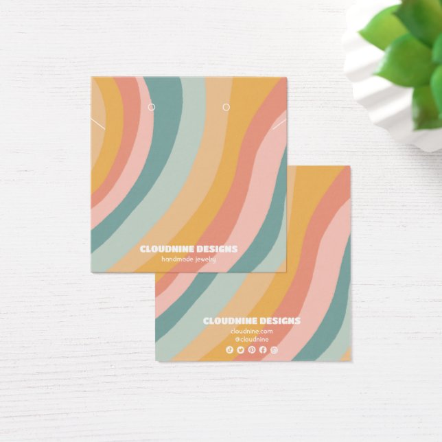 Soft Rainbow Earring Necklace Jewellery Display Ca (Desk)