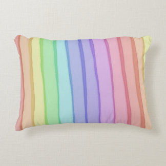 🌈 Soft Rainbow Polyester Accent Pillow 16" x 12"