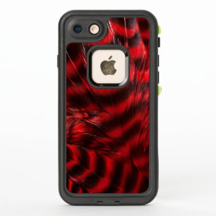 Soft Red and Black Feathers