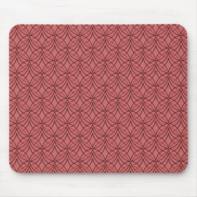 Soft Red Metro Retro Mousepad (Front)