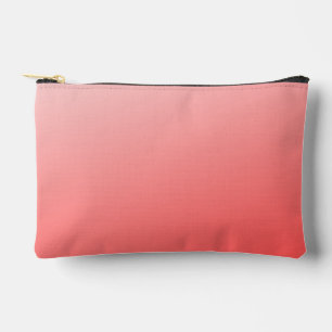Soft Red Pink Gradient Background Minimal Abstract Accessory Pouch