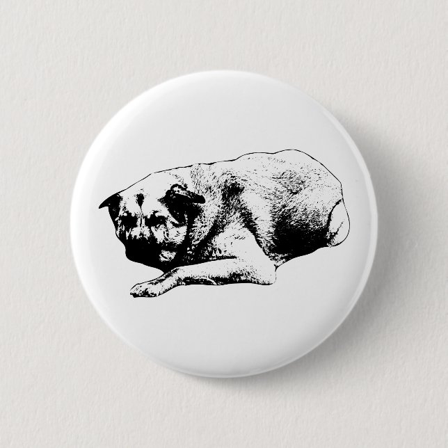 Soft Reflection, Calm Trace 6 Cm Round Badge (Front)