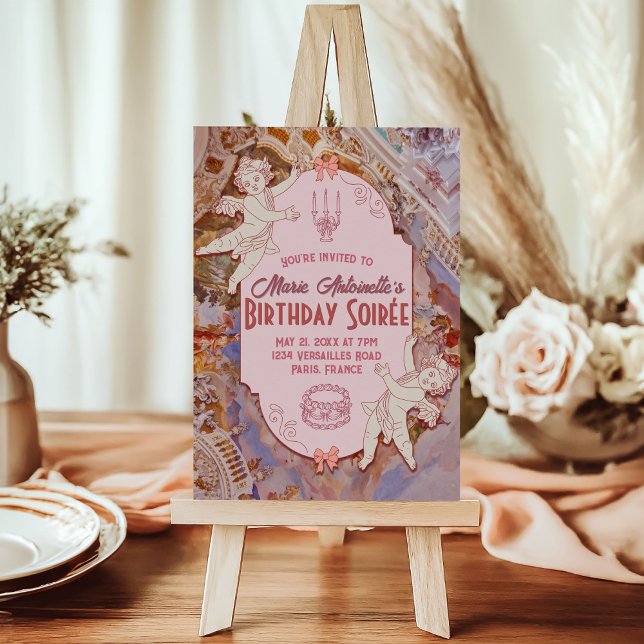 Soft Renaissance Rococo Aesthetic Birthday Party Invitation (Creator Uploaded)