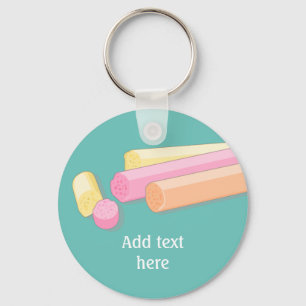 Soft rock candy from Edinburgh in Scotland Key Ring