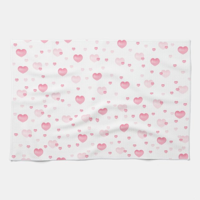 Soft Romantic Minimal Design Tea Towel (Horizontal)