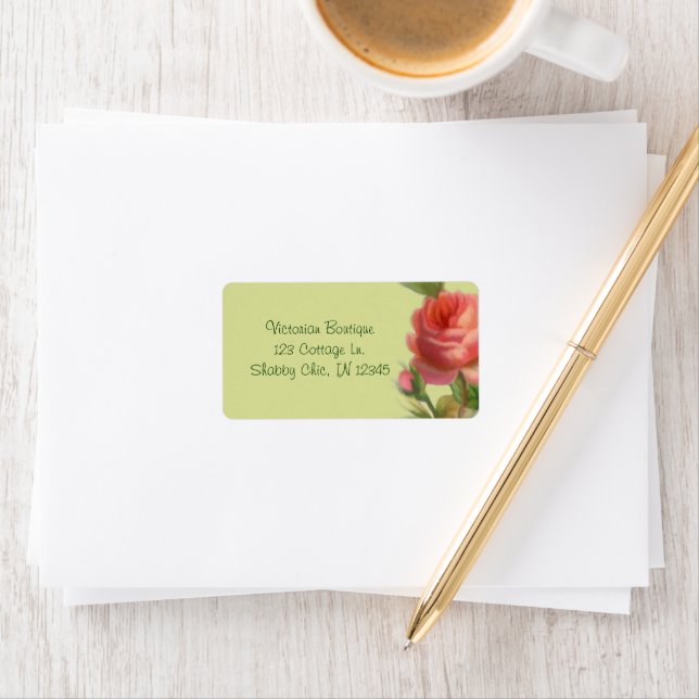 Soft Rose Address Label (Insitu)