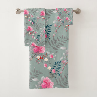 Soft rose bath towel set