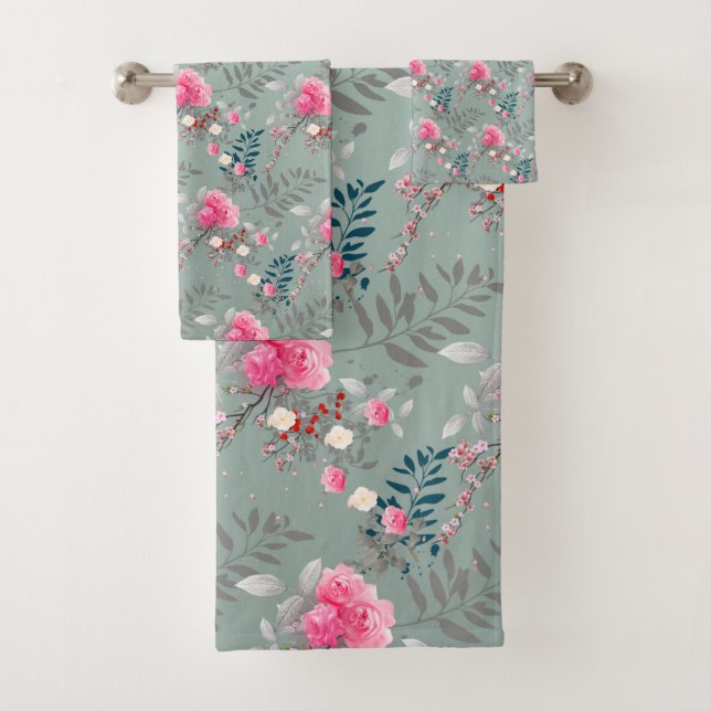 Soft rose bath towel set (Insitu)