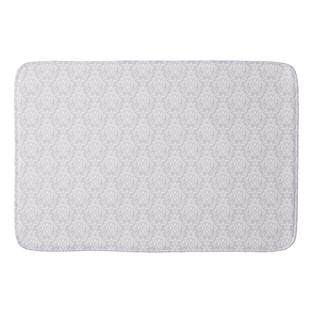 Soft rose biege damask design bath mat (Front)