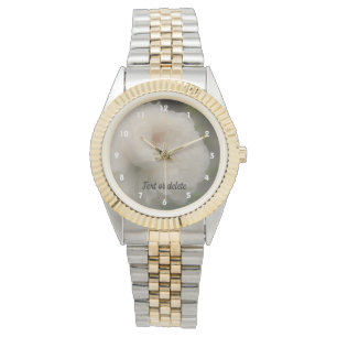 Soft Rose In Bloom Personalised Watch