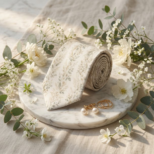 Soft Sage Botanical Garden Wedding Tie