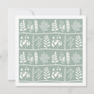 Soft Sage Botanical Silhouettes Botanic Rhythm Card