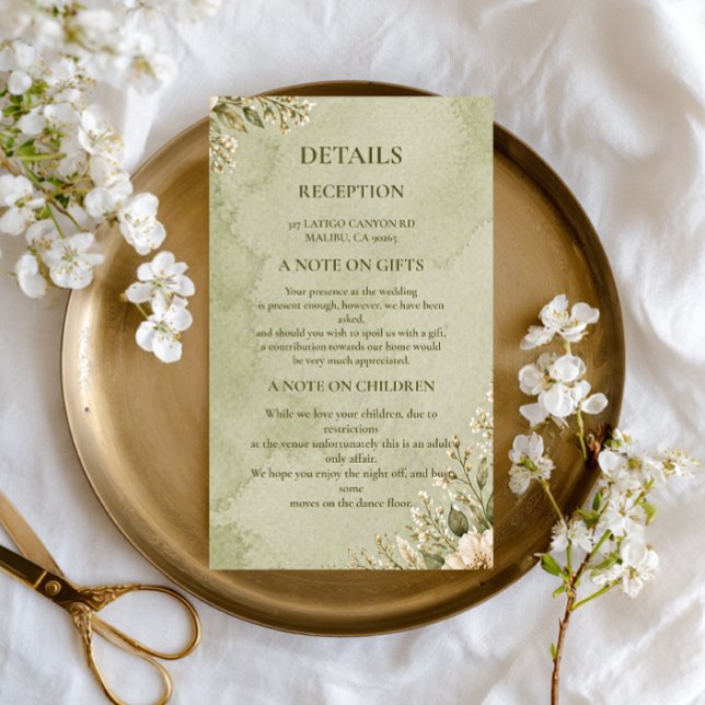 Soft Sage Floral Enclosure Card (Creator Uploaded)
