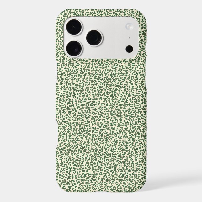 Soft Sage Green Botanical Leaf Foliage Pattern (Back)