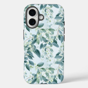 Soft Sage Green Eucalyptus Watercolour-style iPhone 16 Case