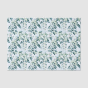 Soft Sage Green Eucalyptus Watercolour-style Tissue Paper