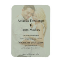 Soft Sage Green Vellum Style Wedding Invitation