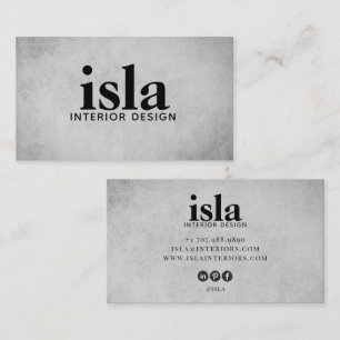 Soft Sage Texture Interior Designer Business Card