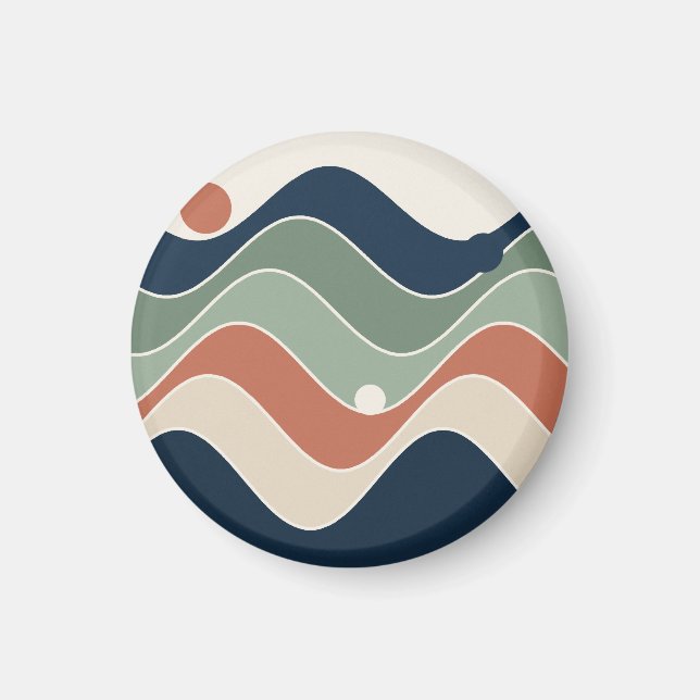 Soft Sage Waves in Calming Rhythm Magnet (Front)