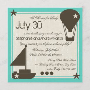 Soft Sails Baby Shower Invitation