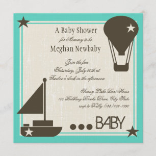 Soft Sails Baby Shower Invitation