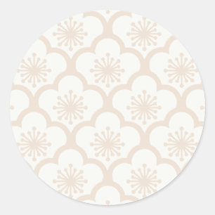 Soft Sakura Soft Linen - Neutral Classic Round Sticker