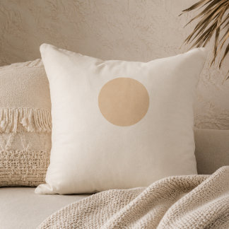 Soft Sand Circle Throw Pillow