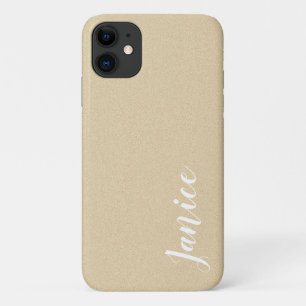 Soft Sand Texture Add Your Name iPhone 11 Case