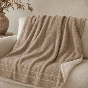 Soft Sand Threads Sherpa Blanket