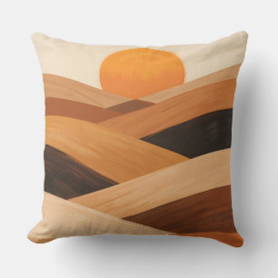 Soft Sand Waves at Sunset Cushion