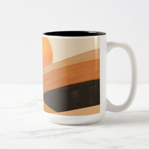 Soft Sand Waves at Sunset Two-Tone Coffee Mug
