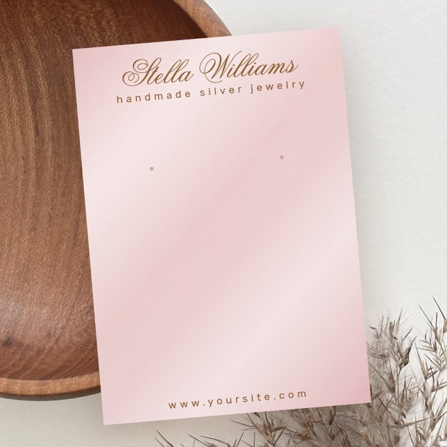 Soft satin pink earring display card (Creator Uploaded)