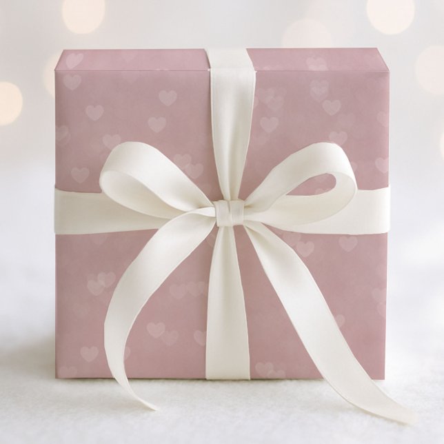 Soft Scattered Hearts Pattern - Pink Wrapping Paper (Creator Uploaded)