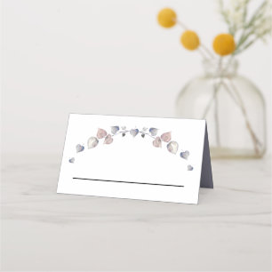 Soft Scottish Heather - Wedding Hearts Place Card