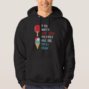 Soft Serve Ice Cream Back Spin Table Tennis Paddle Hoodie