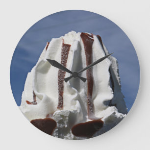 Soft Serve Ice Cream Cone Photography Summer Food Large Clock