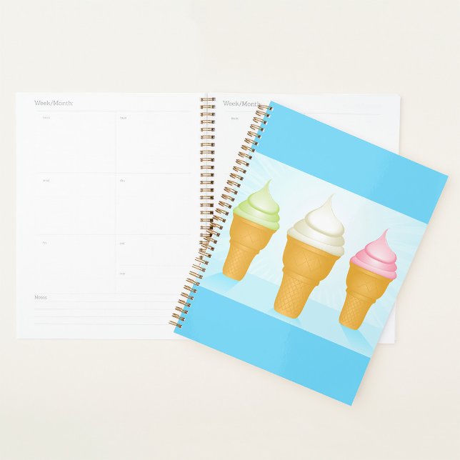Soft Serve Ice Cream Cones Fun Summer Dessert  Planner (Creator Uploaded)