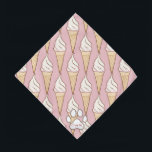 Soft Serve Ice Cream Custom Name Pet Bandana<br><div class="desc">Add a little soft serve twist to your furry friends bandana.</div>