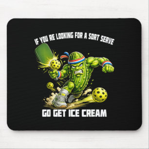 Soft Serve Pickleball Playing Pickle Ball Mens Mouse Pad