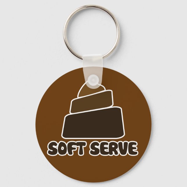 Soft Serve POOP Joke Key Ring (Front)