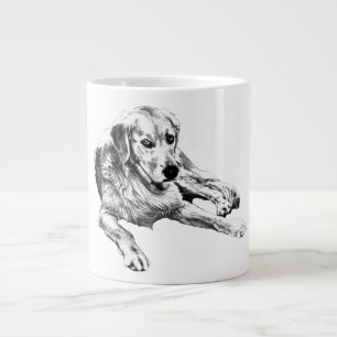 Soft Shaded Golden Calm Large Coffee Mug