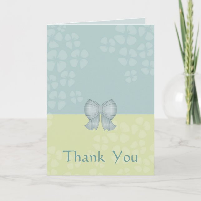 Soft Shades Bow Thank-You Card: Customise Thank You Card (Front)