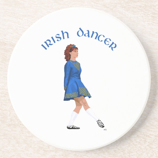 Soft Shoe Irish Dancer in Blue Coaster (Front)