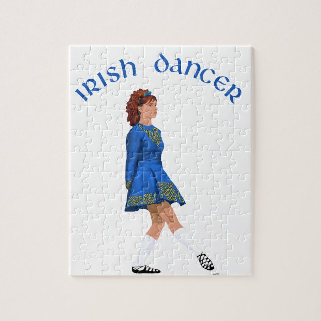 Soft Shoe Irish Dancer in Blue Jigsaw Puzzle (Vertical)