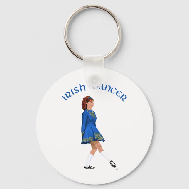 Soft Shoe Irish Dancer in Blue Key Ring (Front)