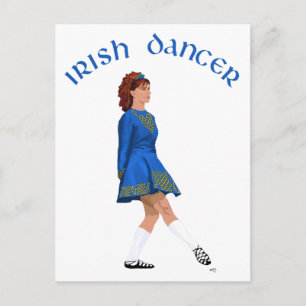 Soft Shoe Irish Dancer in Blue Postcard