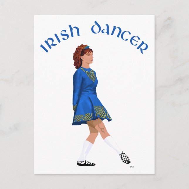 Soft Shoe Irish Dancer in Blue Postcard (Front)
