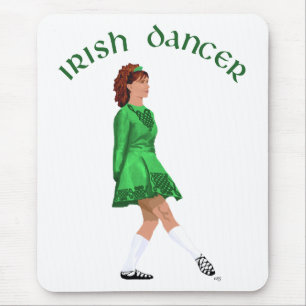 Soft Shoe Irish Dancer in Green Mouse Pad